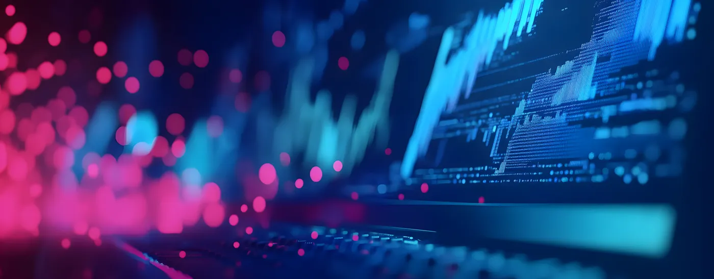 Abstract data visualisation representing predictive analytics