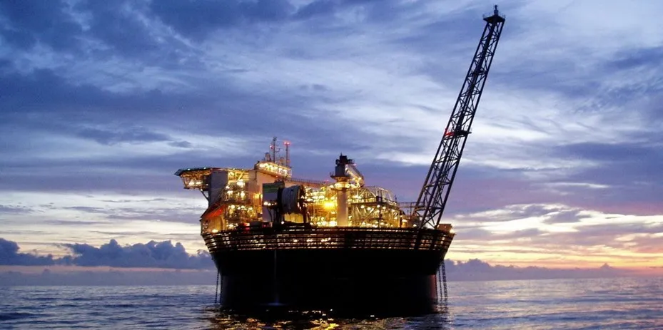 FPSO at sea at dusk