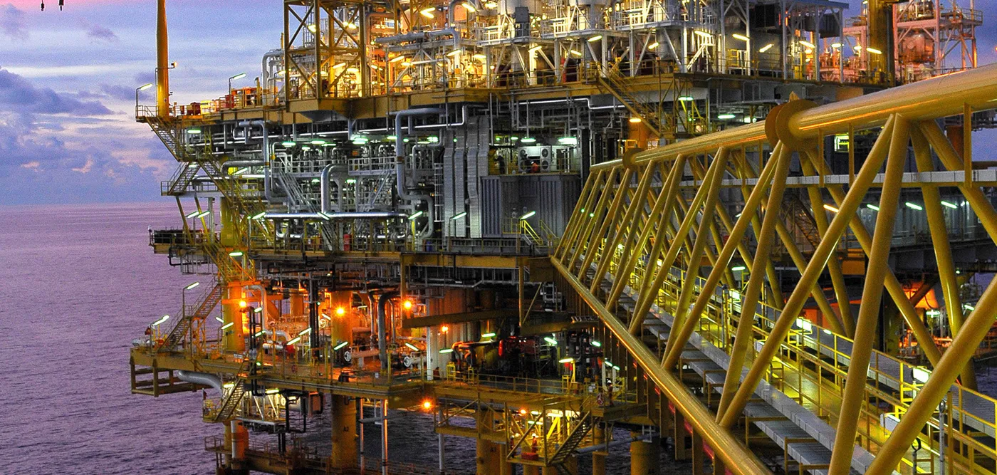 Illuminated offshore platform topsides and bridge