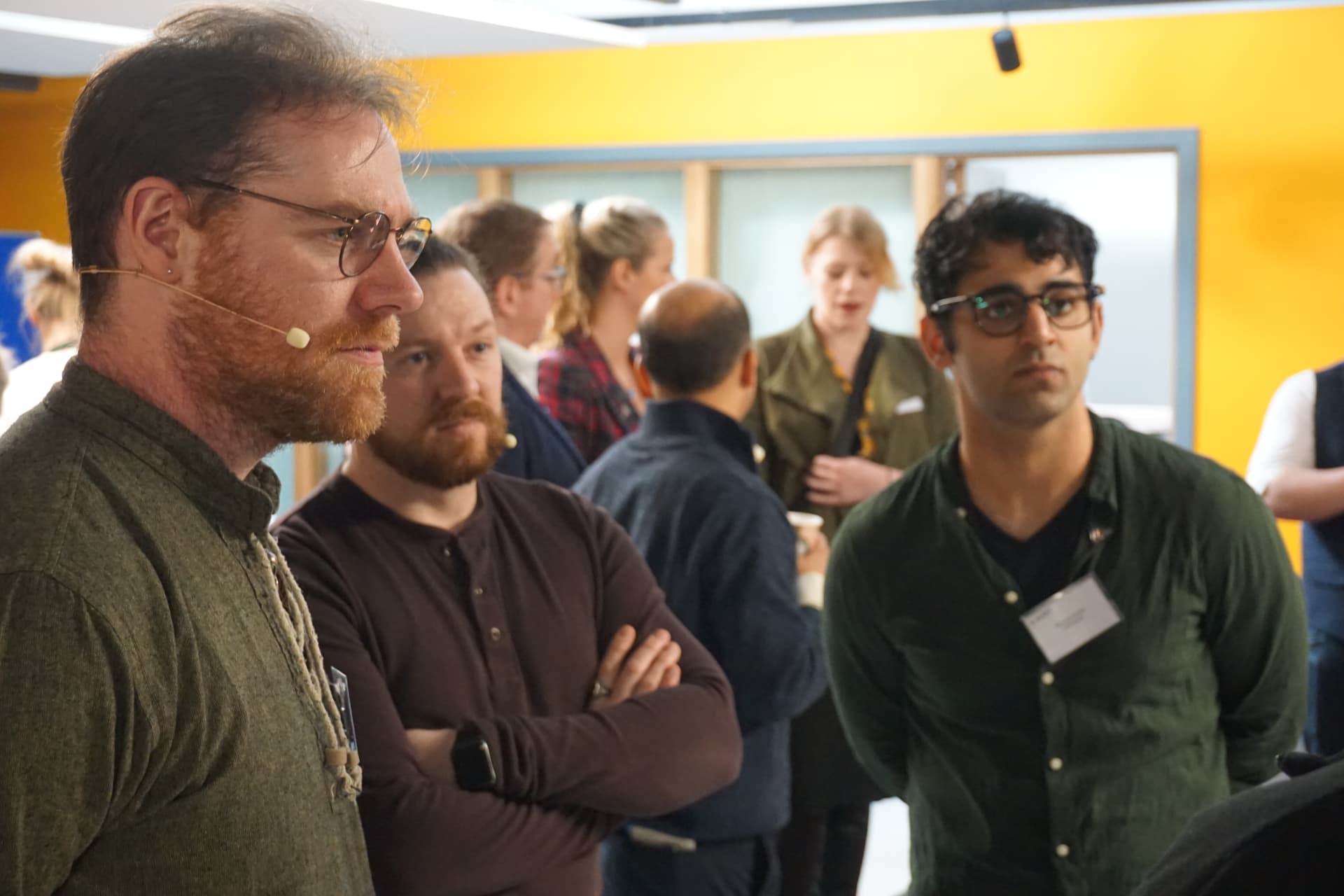 Imrandd colleagues in conversation at an industry event